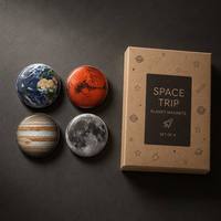 Aimants de réfrigérateur 3D Planètes, Aimants Réalistes du Système Solaire, Autocollants Magnétiques Voyage dans l'Espace pour Décoration de Tableau Blanc de Cuisine