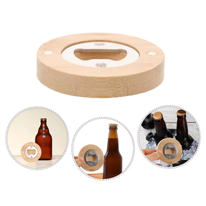 Abridor de cerveza de nogal negro en blanco personalizado al por mayor abridor de vino de madera de haya abridor de tapa de botella de bebida de bambú con respetuoso con el medio ambiente - Product Image 1