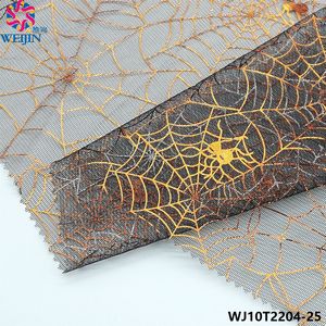 Tela de malla de araña de hierro <span class=keywords><strong>y</strong></span> plata reforzada con poliéster 100%, tela de punto de malla transparente brillante, falda de fiesta de escenario informal - Product Image 3