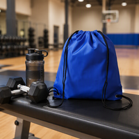 Sac de sport léger en polyester et nylon, imperméable, avec cordon de serrage, personnalisable avec logo – Offre Spéciale