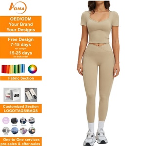 Conjunto Deportivo Aoyema para Mujer, Ajustado, Transpirable, Moderno, Informal, para Fitness al Aire Libre, <span class=keywords><strong>Yoga</strong></span> - Product Image 1