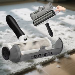 Cepillo de pelusa reutilizable con mango de ABS sólido, autolimpieza para eliminar el pelo de mascotas, cepillo de rodillo para perros y gatos, herramienta de aseo de plástico - Product Image 1