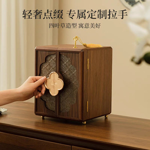 Wooden Jewelry <b>Box</b> Storage <b>Box</b> Modern Chinese Style Embossed Floral Design Rectangle Shape Large Capacity <b>Gift</b> For <b>Valentine</b> - Product Image 2