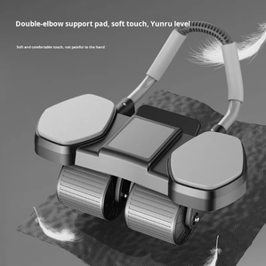 <b>Ab</b> Roller Wheels 4 Wheel System Eliminates Side Roll Helps Scientific Core Engagement and Supports up to About 661 Lbs - Product Image 5