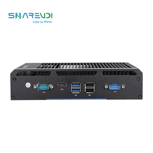 Hiệu suất cao x86 không quạt Mini PC máy tính với 4/6 Lan 2 COM cho cổng thông minh và an ninh mạng sử dụng thiết bị đầu cuối - Product Image 3