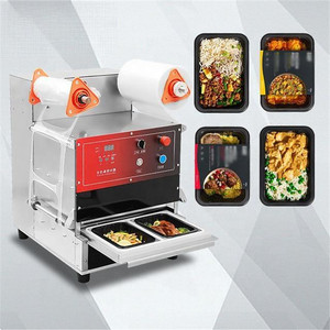 Scelleuse de barquettes électrique semi-automatique multifonctionnelle, machine de scellage de boîtes alimentaires commerciales - Product Image 5