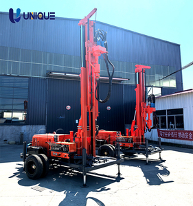 Pequeño portátil 150mTrailer Montado Pozo de agua Plataforma de perforación rotativa Plataforma de perforación de minas Máquina de perforación de pozos para la venta - Product Image 1