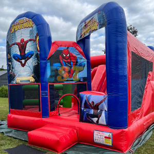 Commerciale di noleggio gonfiabile buttafuori gonfiabile casa di rimbalzo Spiderman castello gonfiabile con scivolo per bambini - Product Image 1