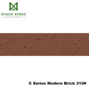 Brique de <span class=keywords><strong>parement</strong></span> de la série C rouge foncé imperméable pour appartement <span class=keywords><strong>et</strong></span> école MCM brique extérieure carrelage souple revêtement extérieur en fausse pierre - Product Image 3