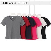 T-shirts courts pour femmes avec logo personnalisé, manches courtes, crop tops