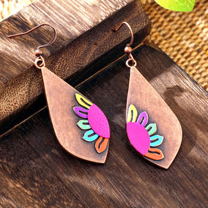 Pendientes de Girasol Hechos a Mano, Pendientes Colgantes con Diseño de Girasol y Margarita, Estilo Bohemio, Color Sol, <span class=keywords><strong>para</strong></span> Mujer - Product Image 4