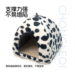 Caseta para conejos de franela para todas las estaciones, escondite para conejos, jaula para conejos de compañía, uso doméstico, caseta cálida para conejos en invierno - Product Image 2