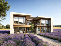 Villa Modulaire Intégrée Style Luxe, Espace Calme et Confortable, Sanitaires Personnalisés, Énergie Solaire Écologique Disponible