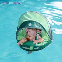 Flotteur de poitrine en forme de crocodile avec auvent pour enfants de 3 à 24 mois, bouée de natation Mambobaby, flotteur pour bébé non gonflable