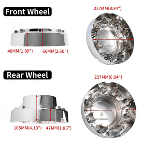 Wheel Cover Protective <b>Bolt</b>-On Silver For Dodge Ram 11-16 ABS Plastic Center <b>Cap</b> - Product Image 3