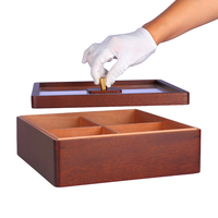 Plateau à fruits secs en bois massif personnalisé de luxe, boîte à bonbons et à noix avec couvercle en verre, poignée en cuivre, boîte de rangement en bois pour fruits secs