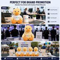 Peluche de Pato Personalizado ODM OEM con Ropa Extraíble y Logotipo Personalizado