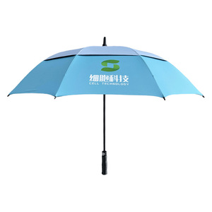 Paraguas de protección solar al aire libre promoción regalo de negocios mango de madera Abs Eva curvado recto resistente al viento - Product Image 5
