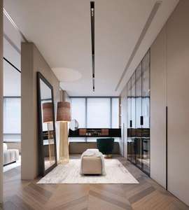 Walk-in Vanity Wardrobe with <strong>LED</strong> <strong>Light</strong> - Bedroom Finished Storage <strong>Furniture</strong> - Product Image 6