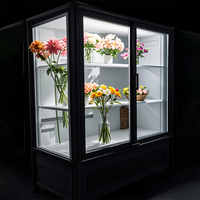 Vitrine réfrigérée pour fleurs à température unique de 1700 L, refroidisseur de fleurs naturel avec refroidissement par air