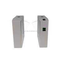 Barrière à portes battantes à hauteur complète avec lecteur de codes-barres/QR, moteur 24V/20W, boîtier en acier inoxydable 304, RS485/Relais