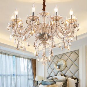 Suspension décorative de mariage style européen Led lustre à bougie en cristal de luxe éclairage - Product Image 5