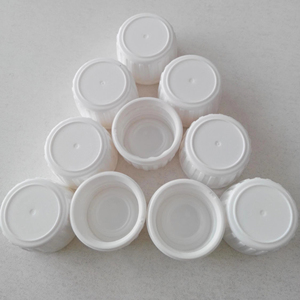 Bouchons de bouteilles de sirop en verre avec écrou antivol en plastique blanc - Product Image 1
