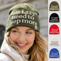 Casquette en tricot à lettres, 100% acrylique, design tendance, douce et chaude, unisexe, pour les voyages en extérieur, les étudiants, le quotidien et les loisirs