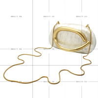 Sac à main en acrylique pour femmes, poignée en métal, vintage, tendance, sac de soirée avec doublure en polyester pour mariage, fête, usage décontracté