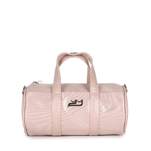 Bolso de lona mini rosa brillante de alta gama con asa abrible, botón a presión y compatible con sets de accesorios peludos. - Product Image 5