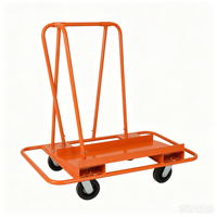 Chariot à plateforme pliable en acier pour charges lourdes, chariot de transport d'entrepôt, chariot de logistique pour le déménagement en usine