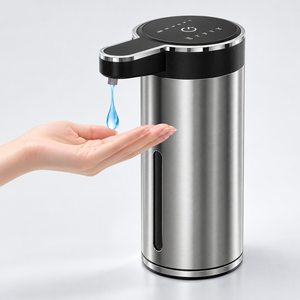 Dispensador de Jabón Automático de Acero Inoxidable 304 OEM/ODM, Dispensador de Jabón para Platos sin Contacto, Dispensador de Jabón de Manos con Sensor de 4 Niveles (Plateado) - Product Image 1