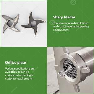 Picadora de Carne y Pescado Eléctrica Congelada de 5 HP 3000W, de Uso Comercial Pesado, Vertical, Trifásica, Malasia - Product Image 5