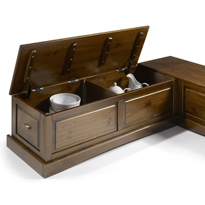 Ensemble de salle à manger en bois massif gain de place avec rangement, table et bancs 3 en 1, ensemble de <span class=keywords><strong>coin</strong></span> <span class=keywords><strong>petit</strong></span>-déjeuner élégant sans dossier pour la <span class=keywords><strong>cuisine</strong></span> et la salle à manger - Product Image 5