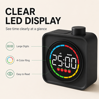 Timer Pomodoro per Bambini, Studio e Ufficio, Orologio per la Concentrazione 25+5 con Display LED, Design Magnetico, Batteria Ricaricabile a Lunga Durata