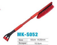 Brosse à neige pour voiture avec manche en plastique rouge de 83 mm, grattoir à glace multifonctionnel, déneigeur de pare-brise pour SUV, berline, utilisation hivernale