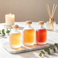 Bouteilles de stockage vides en verre dépoli transparent de 250 ml et 500 ml pour fruits, vin et spiritueux avec bouchon – Vente en gros