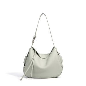 Bolso de Mano Casual de Cuero Genuino de Alta Gama para Viajes Diarios, Ligero, de un Solo Hombro, con Cierre de Cremallera para Mujer - Product Image 1