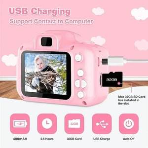 Máy ảnh đồ chơi trẻ em Unicorn Hồng Xanh 32GB MicroSD 2000W Pixel Màn hình HD 2.0 inch Cho bé trai bé gái Có bộ lọc MP3 Quà tặng trẻ em - Product Image 3