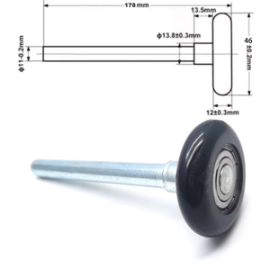 OD46-178 MM Heavy Duty Nylon Garagentor <span class=keywords><strong>Roller</strong></span> Wheel <span class=keywords><strong>Ball</strong></span> versiegelt mit Stiel drehen moderne Design Ersatz rolle - Product Image 2