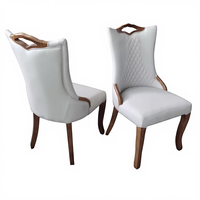Fauteuil de salon moderne de designer français, chaise en bois, chaises de réunion commerciales, fauteuil individuel relaxant en cuir PU