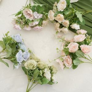 人工ローズブーケローズアジサイ縁起の良いバドホームリビングルーム装飾装飾ウェディング用品 - Product Image 4