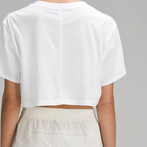 Camiseta de Gran Tamaño para Mujer, de Alta Calidad, Personalizada, con Hombros Caídos, al por Mayor, 100% Algodón, Top Corto de Verano - Product Image 2