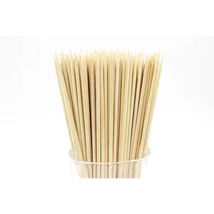 Alat tongkat tusuk sate BBQ bambu, jenis alat sekali pakai 50cm 40cm