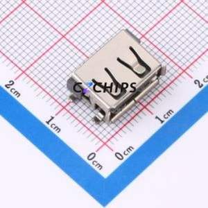 10.0 QTJ6.3 USB Connector SMD Connector ( Connector Type: Type-A )( Protocol Standard: USB 2.0 )( Gender: Female ) - Product Image 1