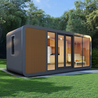 Casa Contenedor Tipo Cabaña Apple de Estructura de Acero Económica de Alta Calidad, Villa Prefabricada Móvil, Diseño Moderno, Impermeable, Duradera y Ecológica