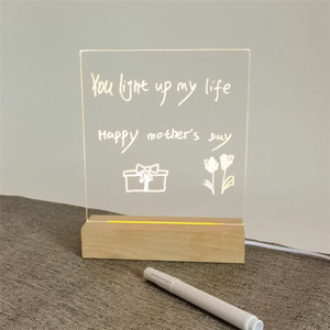 3D Decoratie Diy Bericht Lamp Blank Acryl Led Nachtlampje Note <span class=keywords><strong>Board</strong></span> Met <span class=keywords><strong>Pen</strong></span> Gift Voor Kinderen Vriendin - Product Image 5