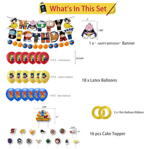 Kit <span class=keywords><strong>de</strong></span> Decoración para Fiesta <span class=keywords><strong>de</strong></span> Cumpleaños con Temática <span class=keywords><strong>de</strong></span> Dragón <span class=keywords><strong>Ball</strong></span>, con Pancartas, Adornos para Pastel, Globos, Decoración Fácil <span class=keywords><strong>de</strong></span> Hacer para Fiestas <span class=keywords><strong>de</strong></span> Niños - Product Image 2