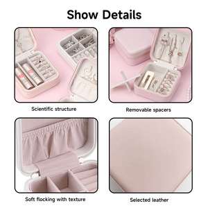 SUNDO-Caja de almacenamiento de joyas hecha a mano, caja organizadora de viaje, embalaje de regalo, mini anillo colgante - Product Image 5