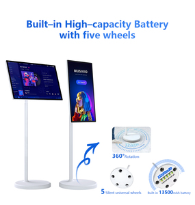 Monitor <span class=keywords><strong>Smart</strong></span> Mobile <span class=keywords><strong>Android</strong></span> <span class=keywords><strong>TV</strong></span> LED Touchscreen da <span class=keywords><strong>24</strong></span> Pollici con CPU Octa-core da 128 GB, Fotocamera da 5 MP e Batteria Integrata - Product Image 4